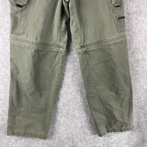 Vintage Lee Dungarees Cargo Convertible Pants Mens 32x30 Green Workwear Utility - Picture 3 of 16